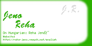 jeno reha business card
